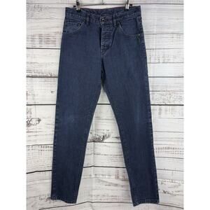 Raleigh Denim Workshop Graham Fit Selvedge Sz 29 Button Fly‎ Dark Wash Handmade